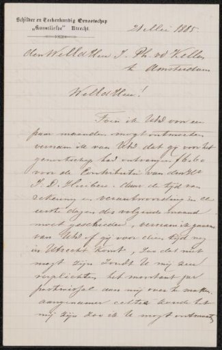 Letter to Philip van der Kellen