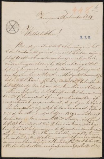 Letter to Christiaan Kramm
