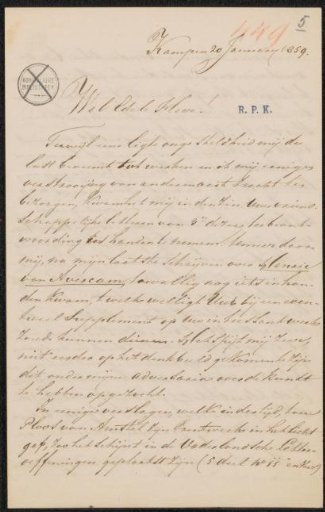 Letter to Christiaan Kramm