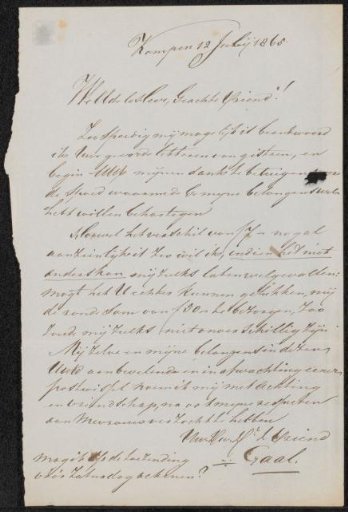 Letter to anonymous