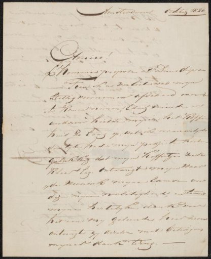 Letter to Jean Baptiste Weenink