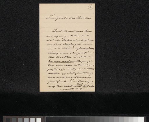 Letter to Pieter Haverkorn van Rijsewijk