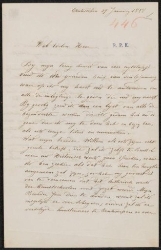 Letter to Christiaan Kramm