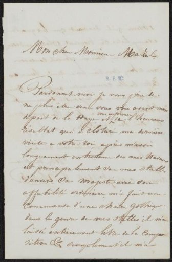 Letter to Jean Zacharie Mazel