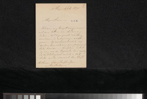 Letter to Frans Buffa and Sons