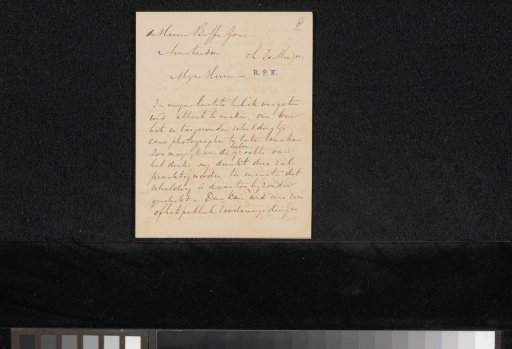 Letter to Frans Buffa and Sons