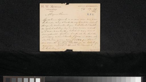 Letter to Frans Buffa and Sons