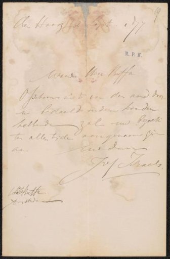 Letter to Frans Buffa