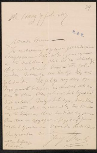 Letter to Frans Buffa and Sons