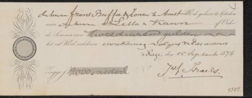 Receipt for Frans Buffa and Sons