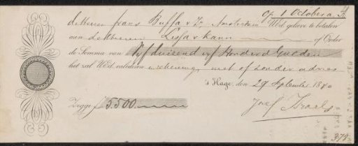 Receipt for Frans Buffa and Sons