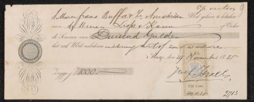Receipt for Frans Buffa and Sons