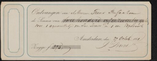 Receipt for P. Burk
