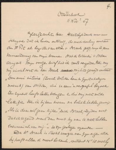 Letter to Pieter Haverkorn van Rijsewijk