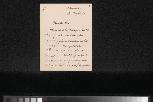 Letter to Pieter Haverkorn van Rijsewijk