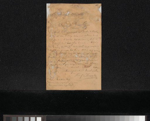 Letter to Pieter Haverkorn van Rijsewijk