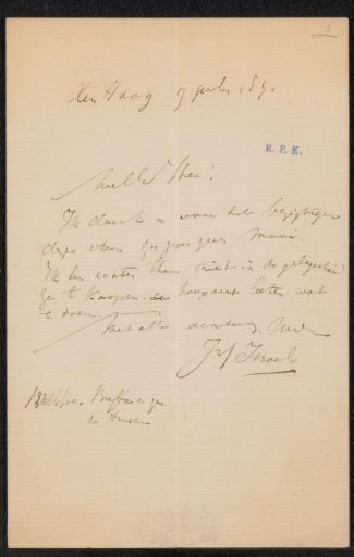 Letter to Frans Buffa and Sons