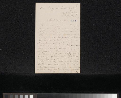 Letter to Frans Buffa and Sons