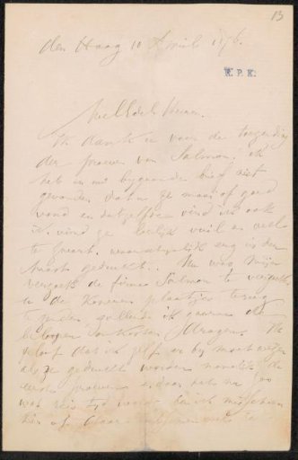 Letter to Frans Buffa and Sons