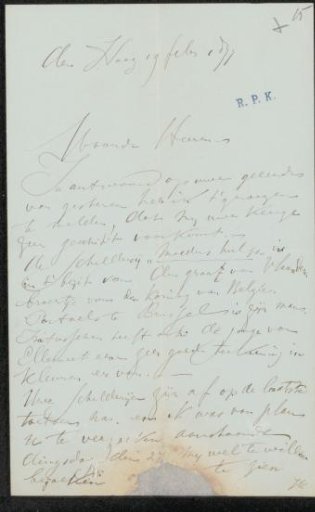 Letter to Frans Buffa and Sons