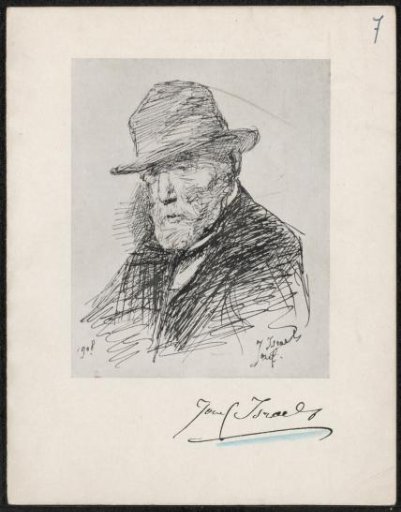 Invitation to an exhibition of a painting by Jozef Israëls