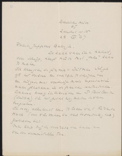 Letter to Marisa Quanjer