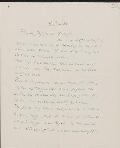 Letter to Marisa Quanjer