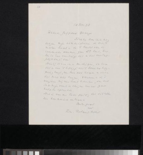 Letter to Marisa Quanjer