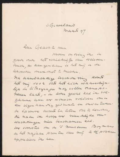 Letter to Pieter Haverkorn van Rijsewijk