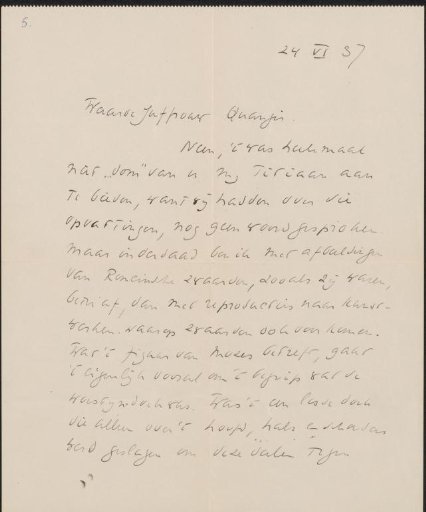 Letter to Marisa Quanjer