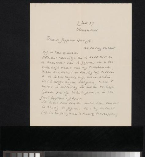 Letter to Marisa Quanjer