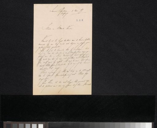 Letter to Frans Buffa and Sons