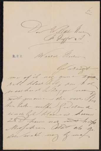 Letter to Frans Buffa en Zonen