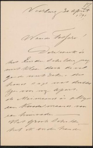 Letter to Filippo Tessaro