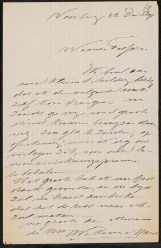 Letter to Filippo Tessaro
