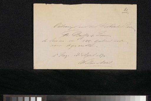 Receipt for Frans Buffa and Sons