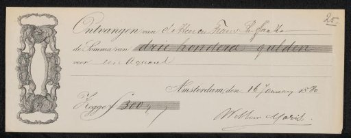 Receipt for Willem Maris