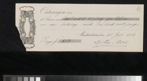 Receipt for Willem Maris