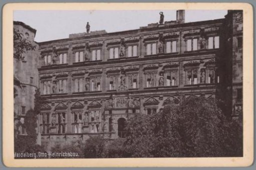 View of Schloss Ottheinrichsbau in Heidelberg