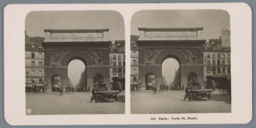 View of the Porte Saint-Denis in Paris