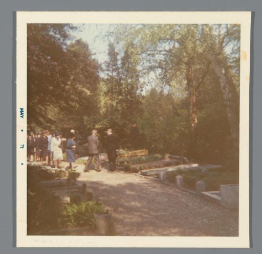 Visit to a grave during the funeral