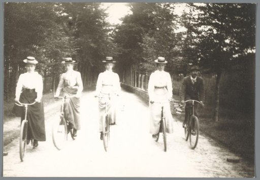 Group Portrait of a Party on Bicycles