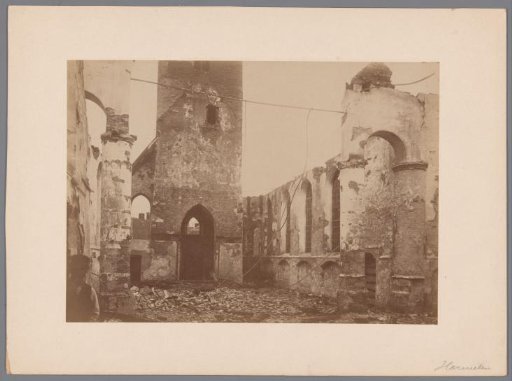 Interior of the burned Reformed Church in Harmelen