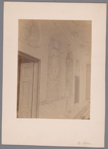 Corridor with stucco work at Huis ter Meer in Maarssen