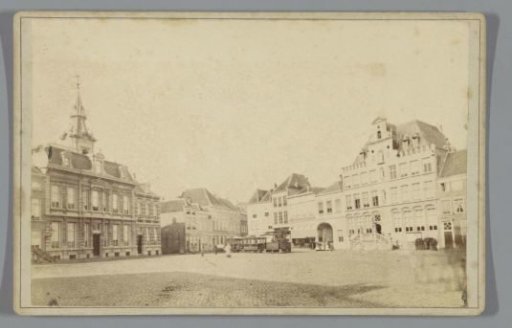 Town Hall and Coffee House De Draak on the Grote Markt at Bergen op Zoom