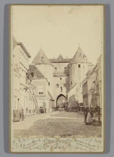 Lievevrouwepoort at Bergen op Zoom, Viewed from the Rijkebuurtstraat, with the Photographer's Studio on the Left