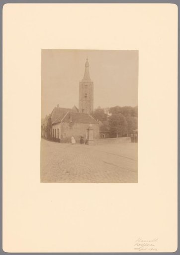 View of the tower of the Great or Saint Stephen's Church in Hasselt