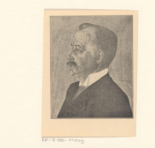 Reproduction of a Drawn Portrait of Lambertus Jacobus Veen