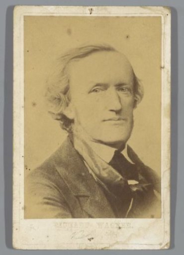 Photoreproduction of a lithographic portrait of Richard Wagner