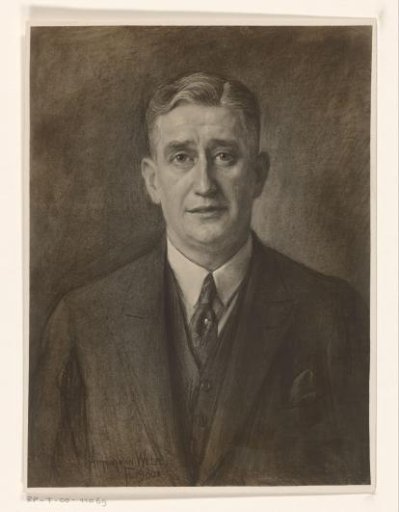 Photographic reproduction of a drawing, depicting a portrait of Henri van Wermeskerken by Antoon van Welie